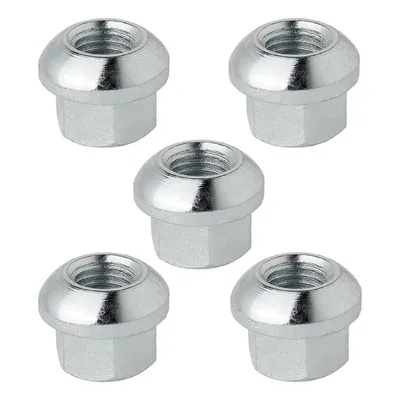 Produktbild von 5 x Radmuttern Silber M12x 1,5 ungebremste Anhänger Radschrauben Radboltzen