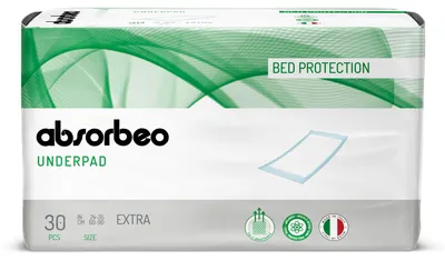 Imagen del producto de Absorbeo EXTRA, protectores para colchón, 30 unidades, hipoalergénicos, transpirables, tamaño 60 x 90 cm