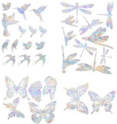Produktbild von Vogelschutzfolie 3-blatt Prism Aufkleber gegen Vogelkollisionen