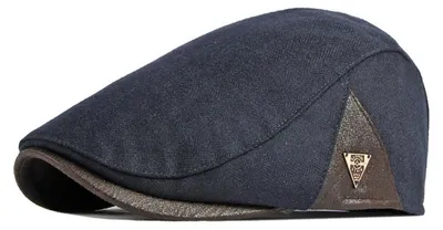 Productafbeelding van Herrenmütze, verstelbaar, nieuwsboymodel, marineblauw, polyester en katoen