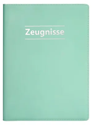 Productafbeelding van Certificaathouder A4 met 20 doorzichtige insteekhoesjes, kunstleer, mintgroen