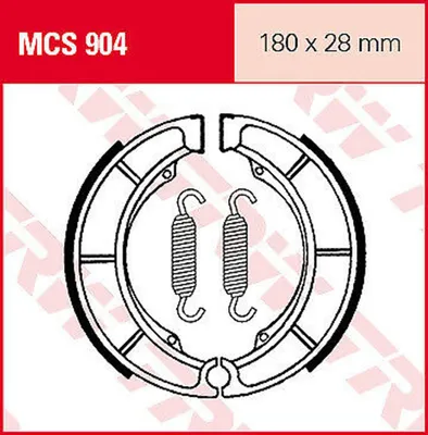 Obrázek produktu pro Sada brzdových čelistí TRW MCS904 GSX400S GK53C