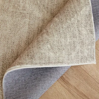 Produktbild von Teppich OMBRE waschbar 160 x 230 Hellbraun, Teppich mit Farbverlauf, Ombre-Effekt, weicher Kurzflor-Teppich modern, gummierte Unterfläche, schmutz- und wasserabweisend