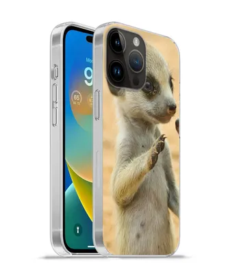 Produktbild von MuchoWow® Handyhülle Schutzhülle Hülle für Apple iPhone 14 Pro Max Erdmännchen - Braun - Tier Silikon Softcase Handy Hülle - Hardcover