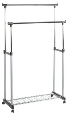 Kleiderständer auf Rollen, höhenverstellbar, 95-170 cm, 15 kg Belastbarkeit