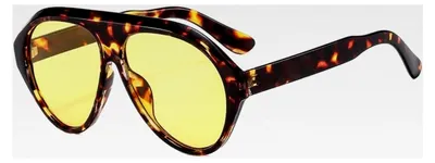 Produktbild von Trendige übergroße Sonnenbrille für Damen und Herren, ovale Pilotenbrille, retro ovale Sonnenbrille UV400