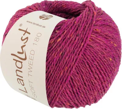 Obrázek produktu pro Lana Grossa Landlust Soft Tweed 180 klasická kroucená tvídová příze z panenské vlny s různobarevnými nopky Barva 119 - Růžová skvrnitá