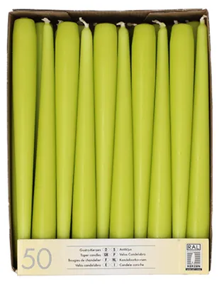 Immagine prodotto di PAPSTAR  81113 PAPSTAR Leuchterkerzen, 22 mm, limonengrün, 50er Pack