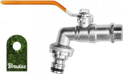 Produktbild von Kugelhahn Garten Hahn Wasserhahn Schlauchadapter Klickanschluss 1/2" 3/4" 1" GZ1/2" Kugelhahn, Nippelabgang für Schnellkupplung