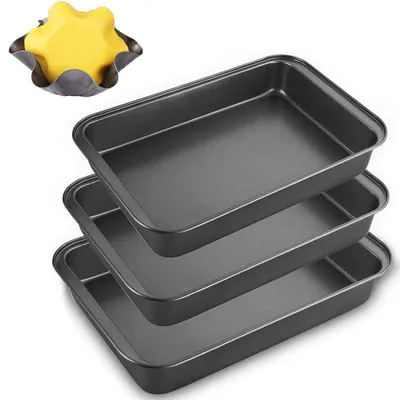 Image de Ensemble de 4 moules à gratin, comprenant un moule à tortillas, en acier au carbone, de couleur noire, de 30 à 34 cm