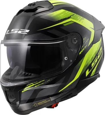 Produktbild von LS2 FF808 Stream II Fury Helm, schwarz/neon-gelb, XS (53/54)
