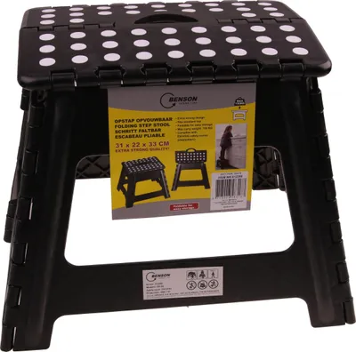 Produktbild von Benson 12200 Klapptritt Trittstufe Klapphocker 31x22x33 cm Badhocker Hocker Camping 150kg
