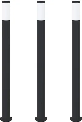 Obrázek produktu pro Světelné sloupky 3 x 110 cm z nerezové oceli IP44