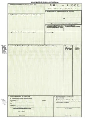 Produktbild von RNK Warenverkehrsbescheinigung EUR.1 DIN A4 SD