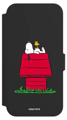 Produktbild von NIVOCASE Klapphülle für Apple iPhone 13 Pro  Handyhülle aus Kunst Leder NIVOflip schwarz Hund Peanuts Snoopy