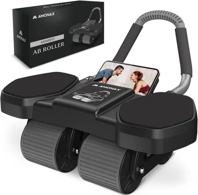 Obrázok produktu pre Posilovač brušných svalov 4 kolieska, lakťová opierka, automatický ab roller, pre core tréning