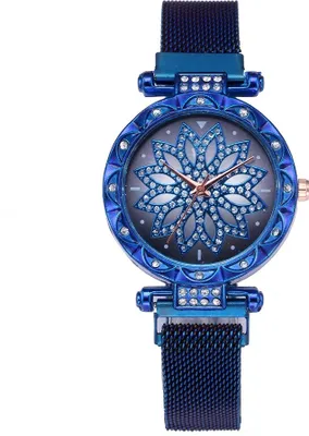 Produktbild von Moderne Magnetische Damenuhr Tinsel in Blau - Stilvoll & Anpassbar KP5086