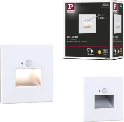 Produktbild von Paulmann Edge LED Wandeinbauleuchte 1er-Set Weiß matt mit PIR-Sensor