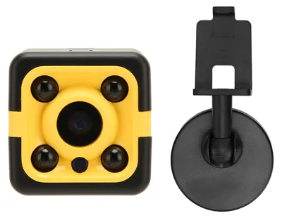 Obrázok produktu pre Akčná kamera, vodotesná, nahrávanie v slučke, Full HD 1080p, automatické snímanie, nočné videnie, videokamera, čierna a žltá