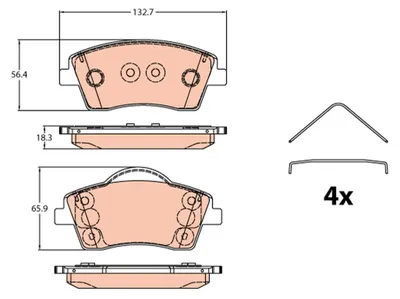 Produktbild von TRW Bremsbeläge Satz Vorne für VOLVO XC40 (536) GDB2323