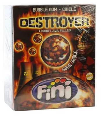 Obrázek produktu pro Žvýkačka Bubble Gum Destroyer extra sour shock žvýkačka 200 kusů displej