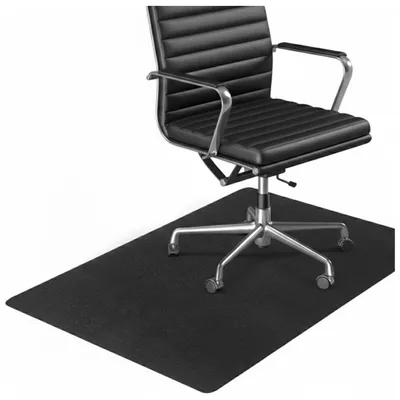 Zdjęcie produktu dla Mata Ochronna Pod Krzesło Fotel Biurko Na Podłogę Czarna 90x130cm 0,5mm
