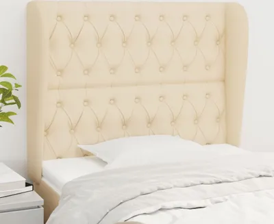 Produktbild von Kopfteil mit Ohren Creme 93x23x118/128 cm Stoff , Kopfteile Design 2024