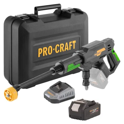 Immagine prodotto di Idropulitrice a batteria Procraft CW20bb 20 V 30 bar 180 l/h Brushless + 1x batteria 4,0 Ah + caricabatteria + valigetta