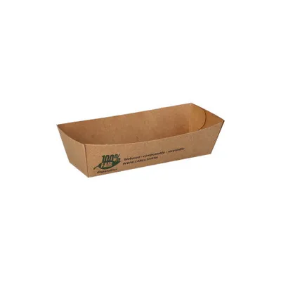 Produktbild von Snacktrays, Pappe "pure" 3 cm x 3,3 cm x 10,5 cm braun "100% Fair"