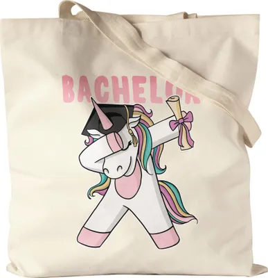 Produktbild von Bachelor Jutebeutel Stoffbeutel Canvas  Pferd Einhorn Abschlussgeschenk Dab Cool Humorvoll Geschenkidee