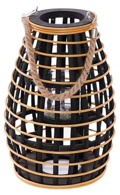 Imagen del producto de Lámpara de mimbre, diámetro 14 cm, altura 31 cm