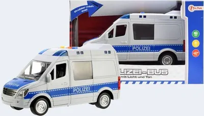 Produktbild von Toi-Toys - Super Reisebus Polizei von Fahrzeuge bis Funktionen, 24053 A, Mehrfarbig
