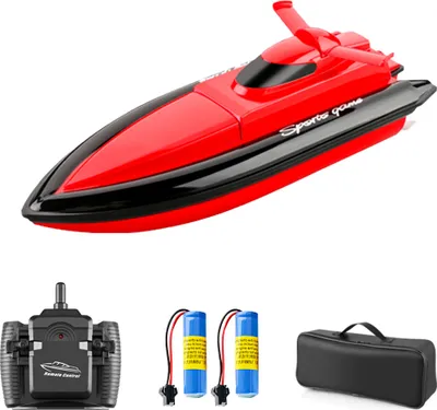 Produktbild von 800 ferngesteuerte Boote 2.4G 20km / h RC Boot RC Spielzeug Geschenk fuer Kinder Erwachsene Jungen Maedchen mit Tasche 2 Batterie