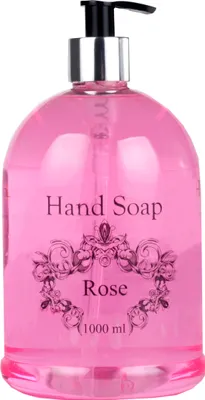 Produktbild von Hygienische Flüssige Handseife für die tägliche Reinigung der Hände, Rosafarben, 1,0 Liter