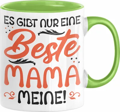 Produktbild von Muttertagsgeschenk Tasse Es Gibt Nur EIne Beste Mama Meine Geschenk für Mutter von Tochter Sohn (Grün)