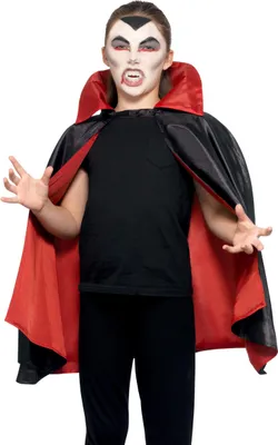 Immagine prodotto di Mantello reversibile per bambini accessorio di Halloween rosso-nero - Taglia unica