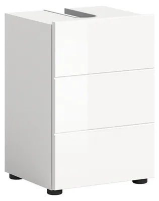 Image de Armoire de salle de bain avec 1 porte et 1 étagère en blanc