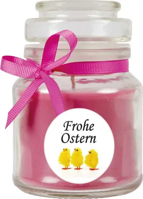 Obrázek produktu pro Vonná svíčka jako velikonoční dárek (vůně levandule), design: kuřátko - svíčka jako velikonoční dekorace - 120 g. Vosk s dobou hoření cca 30 hodin
