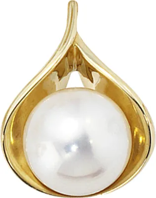 Produktbild von Schmuck Anhänger aus 585 Gold Gelbgold mit Süßwasser-Zuchtperle Halsschmuck