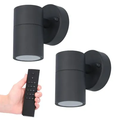 Image de HOFTRONIC - Applique murale LED 4W 345lm GU10 2700K Noir IP44 Dimmable