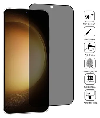 Produktbild von Für Samsung Galaxy S23+ Plus 3D Privacy Anti Spy Display Full LCD H9 Hart Glas Folie Panzer Seiten