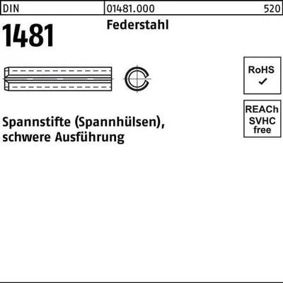 Produktbild von Reyher  Spannstifte DIN 1481 Federstahl 6 x 32 014810009060032 (100 Stück)
