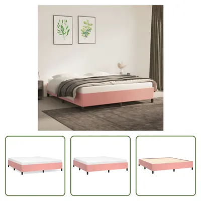 Produktbild von The Living Store Bettgestell Rosa 180x200 cm Samt
