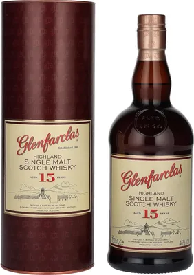 Image de Glenfarclas 15 Years Old Highland Single Malt Scotch Whisky 46% Vol. 0,7l en boîte cadeau