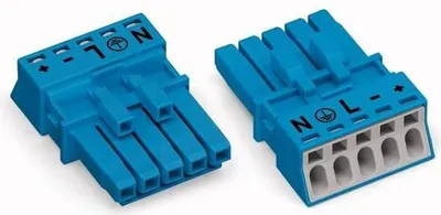 Obrázek produktu pro Wago zásuvka síťového konektoru Winsta Mini zásuvka rovná 5pólová 16 A 50 ks