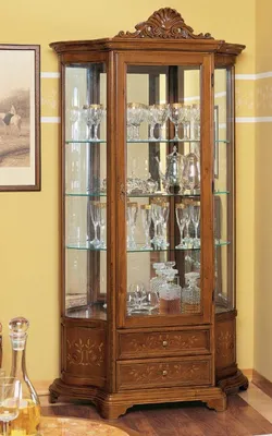 Produktbild von Möbel Glasschrank Vitrine Holz Vitrinen Glas Schrank Schränke Regale Italien