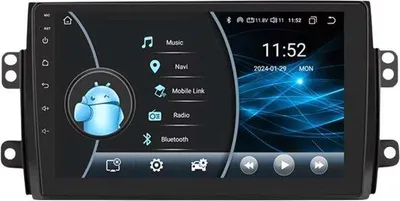 Immagine prodotto di Autoradio con Bluetooth e CarPlay – per Suzuki SX4 e Fiat Sedici (2006–2013) – compatibile con Apple e Android – impianto stereo – sistema di navigazione – 2 GB di RAM, 32 GB di memoria