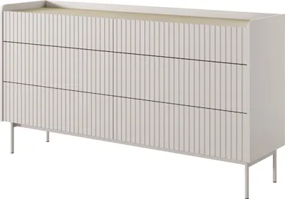 Produktbild von Selsey Liwelo - Kommode mit 6 Schubladen, Greige 153 cm