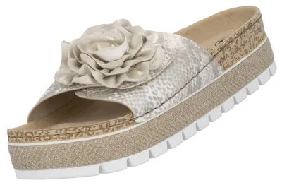 Image de Rieker Damen Pantoletten Beige
