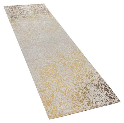 Produktbild von Outdoor Teppich Balkon Terrasse Vintage Küchenteppich Orient Muster Rauten Ethno Grösse 80x150 cm